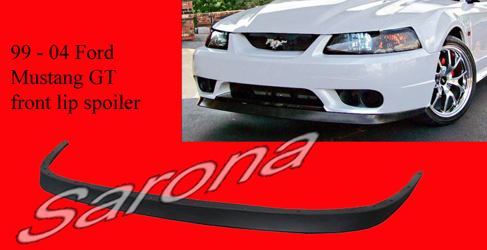 Custom Ford Mustang  Coupe & Convertible Front Add-on Lip (1999 - 2004) - $199.00 (Part #FD-007-FA)